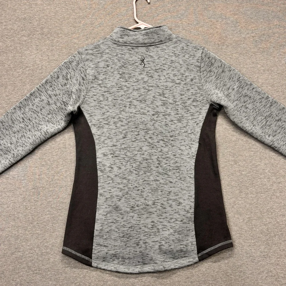 Browning Jacket Mens Medium Gray Full Zip Fleece Colorblock Hunting Outdoor